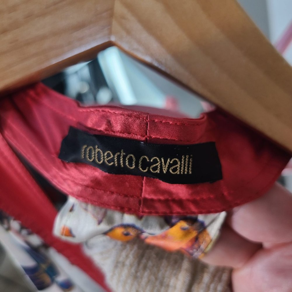 Roberto Cavalli 100% Silk Floral Wrap Dress - Picture 3 of 13